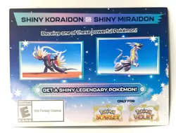 Shiny Miraidon Koraidon OR Code GameStop Pokemon-Physical PROMO Card-FREE SHIP! - Image 1