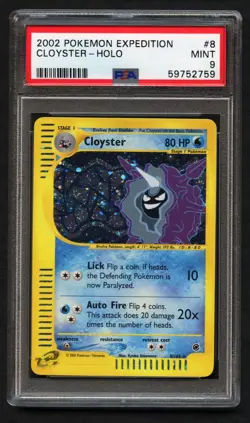 Cloyster Holo Pokemon Card e-Expedition 8/165 ARK BGS PSA 9 - Image 1