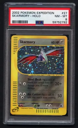 Skarmory Holo Pokemon Card e-Expedition 27/165 ARK BGS PSA 8 - Image 1