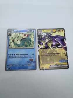 Pokemon Illustration Contest 2024 SVP Feraligatr Toxtricity EX Trading Cards - Image 1