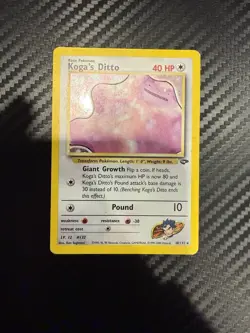 KOGA'S DITTO Gym Challenge POKEMON Holo 2000 Trading Card 10/132 TCG - Image 1