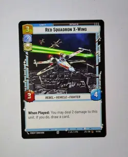 3 PACK-Star Wars Unlimited: JTL RED SQUADRON X-WING #51 w/2 FREE cards - Image 1
