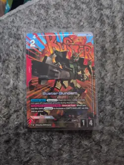 Buster Gundam LR Plus GD01-046 English Card Game TCG Alt Art Foil - Image 1