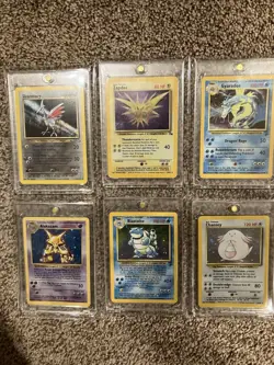 WOTC Vintage Pokemon Card Holo Lot Of 6 Shadowless Alakazam! - Image 1