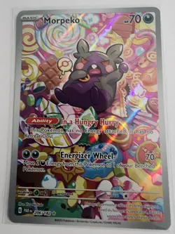 Pokemon TCG Morpeko Holo Card 206/182 Sv04: Paradox Rift - Image 1
