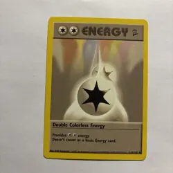 Double Colorless Energy 124/130 Base 2 Set Pokemon Card - Image 1