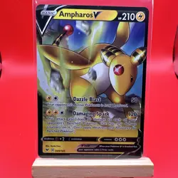 Ampharos V 049/185 Ultra Rare Full Art Pokemon Card S & S Vivid Voltage NM - Image 1