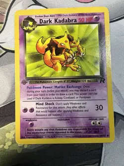 Pokemon TCG Cards 1st Edition Dark Kadabra 39/82 Team Rocket - Image 3