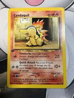 Cyndaquil 57/111 Neo Genesis 1st Edition 2000 Pokemon Card - Image 3