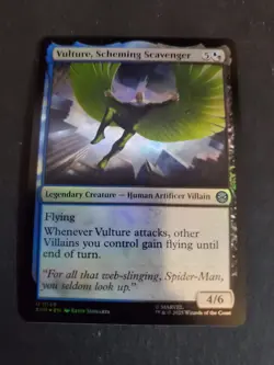NM Foil Vulture, Scheming Scavenger, MTG, Marvel's Spider-Man, Magic, 158 - Image 1