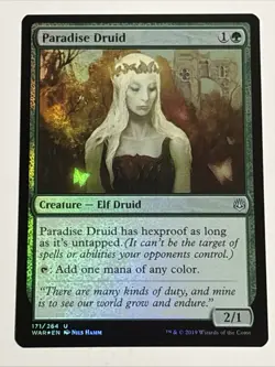 MTG War of the Spark Paradise Druid Foil 171/264 NM - Image 1