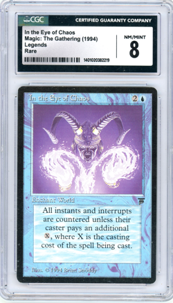 1994 Magic the Gathering MtG LEGENDS In the Eye of Chaos CGC 8 - Image 1
