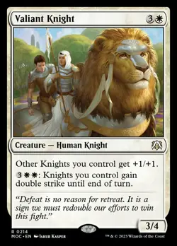 x1 Valiant Knight R MTG Commander: March of the Machine M/NM, English - Image 1
