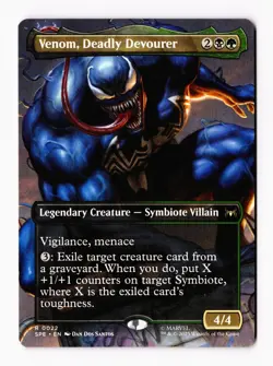 Venom, Deadly Devourer (Borderless) 0022 (R) MTG Marvel's Spider-Man (SPE) - Image 1