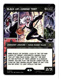 Black Cat, Cunning Thief (Borderless) R Marvel's Spider-Man 222 NM - Image 1