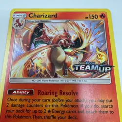 2019 Pokemon Sun Moon Black Star Promos Charizard Team Up Prerelease Holo #SM158 - Image 2