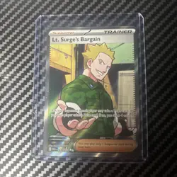 Lt. Surge's Bargain 170/132 Ultra Rare Full Art Pokemon Mega Evolution - IN HAND - Image 1