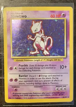 Pokemon TCG Mewtwo Holo 1999 Base Set 010/102 - Image 1