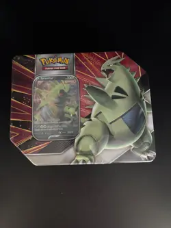Pokemon TCG V Strikers Tin TYRANITAR V Full Plastic Seal NEW - Image 1