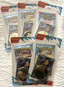 7xLot ~ Pokemon TCG Journey Together Sealed Blister Packs With Promo Card & Coin - Image 2