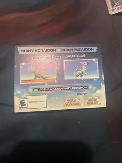 Shiny Miraidon Koraidon Code GameStop Pokemon - Physical PROMO Card- Unused Code - Image 1