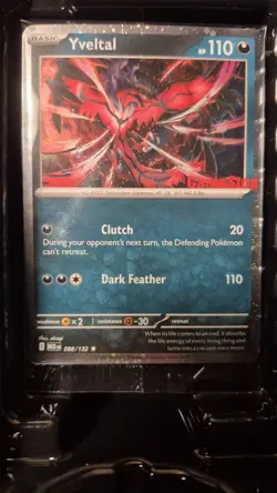 Pokemon Card TCG - Yveltal 088/132 - Holo Gamestop Stamp - Sealed Promo Rare - Image 1