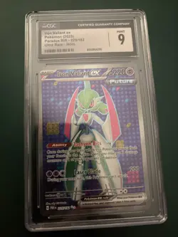 Iron Valiant ex CGC 9 Pokemon Paradox Rift Ultra Rare Holo Card - Image 1
