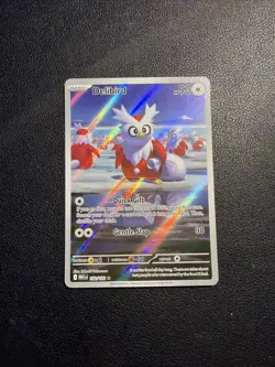 Delibird Full Art Illustration Rare Holo 152/132 Mega Evolution Pokemon Card NM - Image 1