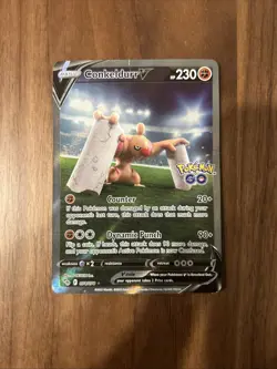 Conkeldurr V - 074/078 - Pokemon Go Sword & Shield Alternate Holo Rare Card HP - Image 1