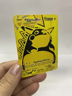 Pikachu VMAX Gold Metal Pokemon Card-Collectible Gift Display！Christmas - Image 2