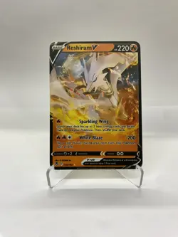 Reshiram V Gold Metal Pokemon Card-Collectible Gift Display！Christmas - Image 3