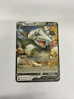 Aggron V Gold Metal Pokemon Card-Collectible Gift Display！Christmas - Image 4