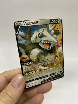 Aggron V Gold Metal Pokemon Card-Collectible Gift Display！Christmas - Image 5