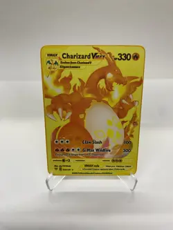 Charizard Vmax Gold Metal Pokemon Card-Collectible Gift Display！Christmas - Image 2