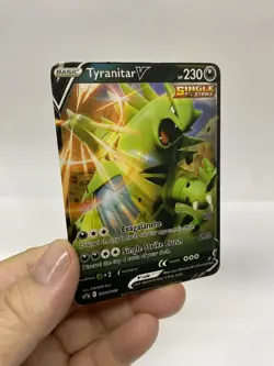 Tyranitar V Gold Metal Pokemon Card-Collectible Gift Display！Christmas - Image 3