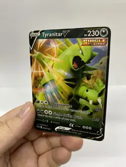 Tyranitar V Gold Metal Pokemon Card-Collectible Gift Display！Christmas - Image 4