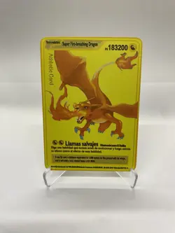 Super Dragon Gold Metal Pokemon Card-Collectible Gift Display！Christmas - Image 1