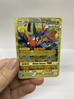 Ash's Greninja GX Gold Metal Pokemon Card-Collectible Gift Display！Christmas - Image 1