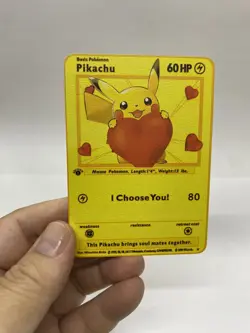 Pikachu Gold Metal Pokemon Card-Collectible Gift Display！Christmas - Image 1