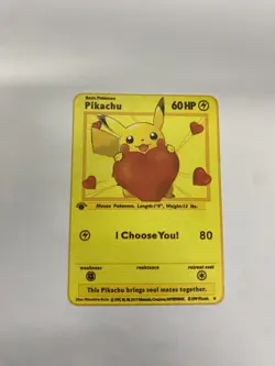 Pikachu Gold Metal Pokemon Card-Collectible Gift Display！Christmas - Image 3