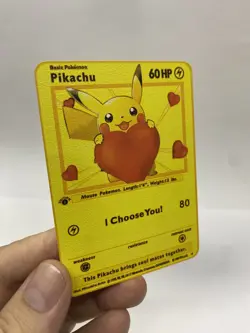 Pikachu Gold Metal Pokemon Card-Collectible Gift Display！Christmas - Image 5