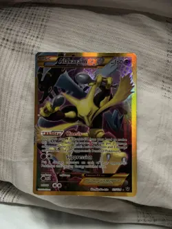 Pokemon Alakazam-EX TCG Fates Collide Holo Card 125/124 - Image 1