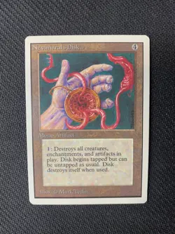 MTG Magic the Gathering UNLIMITED NEVINYRRAL'S DISK NM Front LP Back - Image 1