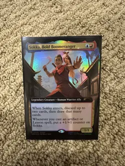 MTG MagicCon Atlanta exclusive promo Sokka, Bold Boomeranger Foil - Image 1