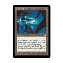 WOTC MtG Tempest Cursed Scroll (R) VG - Image 1