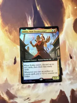 MTG MagicCon Atlanta exclusive promo Sokka, Bold Boomeranger Foil - Image 1