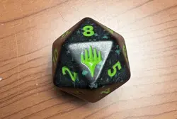 MTG Spider-Man Universes Beyond Spindown Black And Green Dice - Image 2