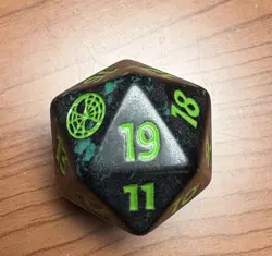 MTG Spider-Man Universes Beyond Spindown Black And Green Dice - Image 3