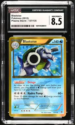 Pokemon Blastoise Plasma Storm Secret Rare Holo Gold #137 CGC 8.5 NM MINT - Image 1