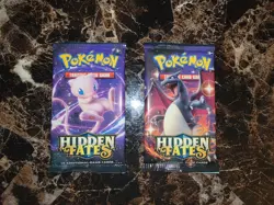 (2) Pokemon TCG S&M Hidden Fates Booster Packs New Charizard Art. Shiny GXU! - Image 1